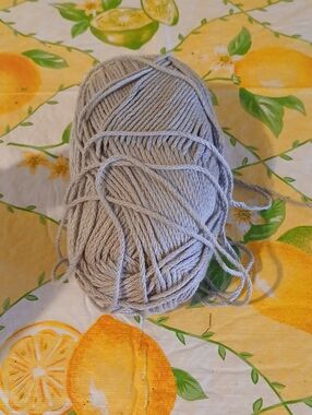 Light Gray Yarn Skein -Cotton Blend